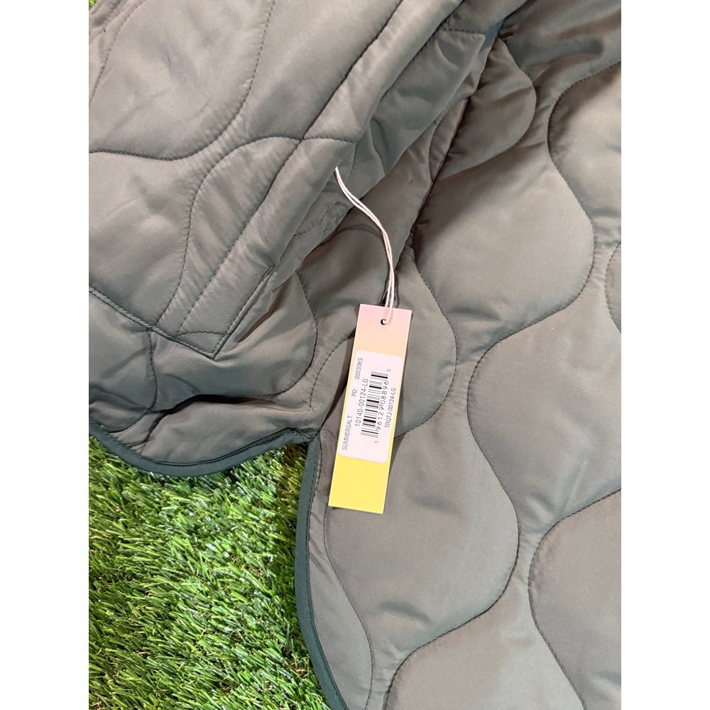 Summersalt Reversible Quilted Lightweight Jacket Green Workwear‎ Utility Green L - Picture 4 of 4